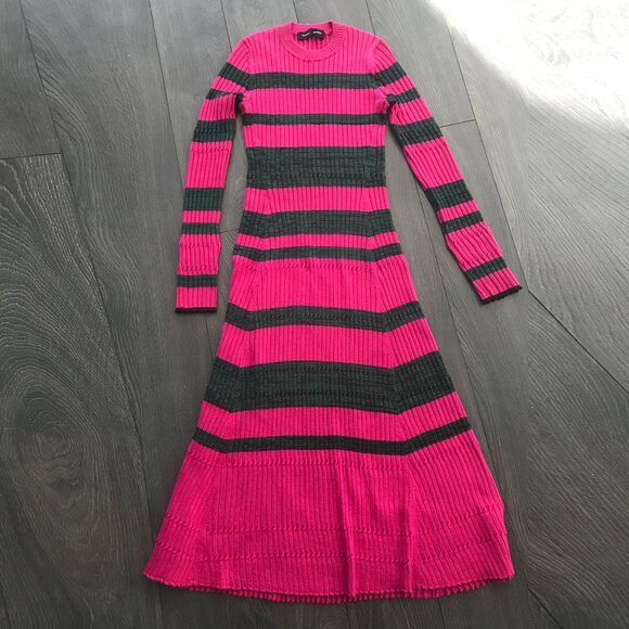 Proenza Schouler Striple Knit Long-Sleeve Dress - Picture 4 of 5